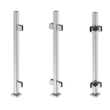 CSPF42, Square Post 42" Height, hole Ø2" (Post Only, Not Include Glass Clamp)