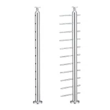CRPC42, Round Post for cable Ø2", 42", (Post Only, Not include cable, Tensioner & Terminal Press And Latch) — CRPC42 — Brushed Stainless Steel — MIDDLE EXTENSION