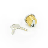 RCT10, FHC Mortise Keyed Cylinder W/ 3mm Trim Ring — RCT10 — Brushed Stainless