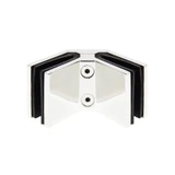 CGTGS90, 90 degree corner Railing clamp, glass to glass, for 3/8" & 1/2" Glass — CGTGS90 — Polished Stainless Steel