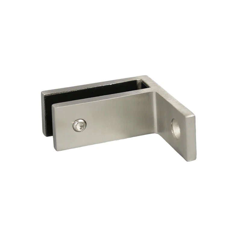 CGTW90, 90 Degree Corner Railing Clamp, Glass to Wall — CGTW90 — Brushed Stainless Steel