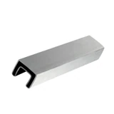 CCP40X40, Square Cap Railing 1 1/2" x 1 1/2" x 1/16 with slot size 1" x 1" — CCP40X40 — Brushed Stainless Steel — 120"
