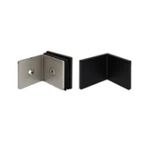CSB90W, 90° Glass-to-Wall, Fixed Panel Square Clamp with Large Leg, WITH COVER — CSB90WMB