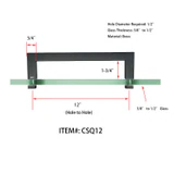 CSQ, Square Tubing Singled-Sided Pull Handle — CSQ12