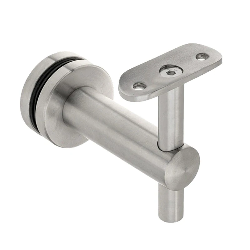 CHBR736, Glass Mount Handrail Bracket for Round Tube — CHBR736 — Polished Stainless Steel