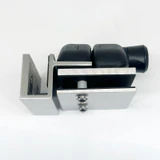 CY03M Swimming Pool Glass to Glass 90° Gate Latch w. Door Lock-With Key For 3/8"-5/8" Glass Thickness — CY03L-M — Left Hand — Brushed Stainless Steel
