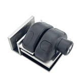 CY03M Swimming Pool Glass to Glass 90° Gate Latch w. Door Lock-With Key For 3/8"-5/8" Glass Thickness — CY03L-M — Left Hand — Polished Stainless Steel