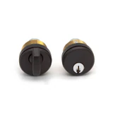 PF215CT, FHC Keyed Cylinder/T-Turn For Use With Patch Lock — PF215CT — Dark Bronze Anodized