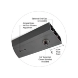 H45 Single, FHC 36" Single Door Header 1-3/4" X 4-1/2" — H45 — Dark Bronze Anodized