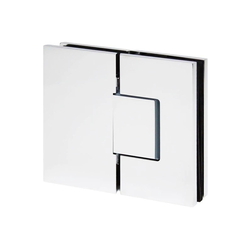 CEL180, Heavy Duty Adjustable Glass-to-Glass 180° with Cover Plate Hinge, For 3/8"~1/2" Glass — CEL180CH