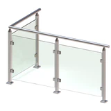 CSPH42, 2" X 2" Square Post 42" Height (Post Only, Not included Glass Clamp)