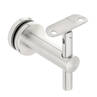 CHBR737, Adjustable Glass Mount Handrail Bracket for Round Tube — CHBR737 — Polished Stainless Steel