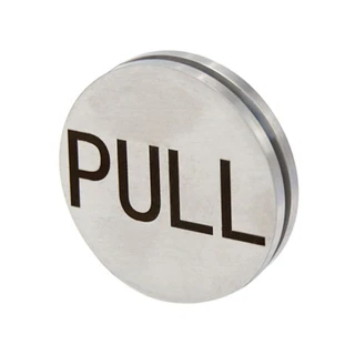 CRPP2, 2" Round Push/Pull Disc Set with 3M VHB Tape Applied — CRPP2-SSS — Brushed Stainless