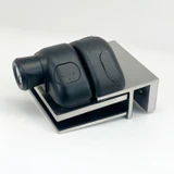 CY03M Swimming Pool Glass to Glass 90° Gate Latch w. Door Lock-With Key For 3/8"-5/8" Glass Thickness — CY03R-M — Right Hand — Brushed Stainless Steel