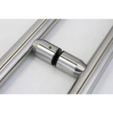CLP Ladder Style, Back-to-Back Pull Entrance Door Handle, Stainless Steel 304 Tube in 1/16" Thickness — CLP24 — Brushed Stainless Steel — CLP24