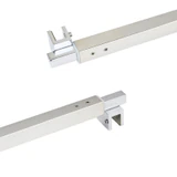 C2862, FRAMELESS SHOWER DOOR, SQUARE FIXED PANEL GLASS TO GLASS SUPPORT BAR — C2862A