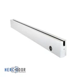R4S12 with Lock, FHC 4" Square Door Rail 35-3/4" With Lock — R4S12 — Satin Anodized