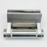 CY11WS, Glass to Wall Heavy Duty Hinge for 3/8" to 5/8" Thickness Glass, flat pin — CY11WS — Brushed Stainless Steel