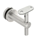 CHBF737, Adjustable Glass Mount Handrail Bracket for Square Tube — CHBF737 — Brushed Stainless Steel