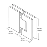 V1E180GM,CRL Gun Metal Vienna 180 Series Glass-to-Glass Hinge