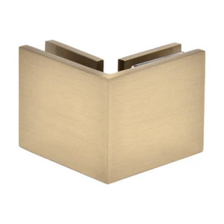 SGC90BBRZ,CRL Brushed Bronze Square 90 Degree Glass-to-Glass Clamp — SGC90BBRZ