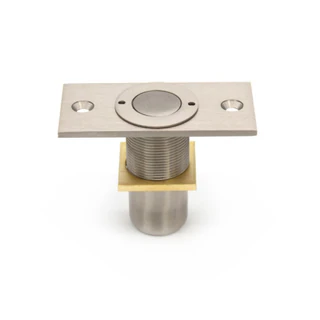 AMR208, CRL Dust Proof Keeper Non-Locking With Plate — AMR208 — Brushed Nickel