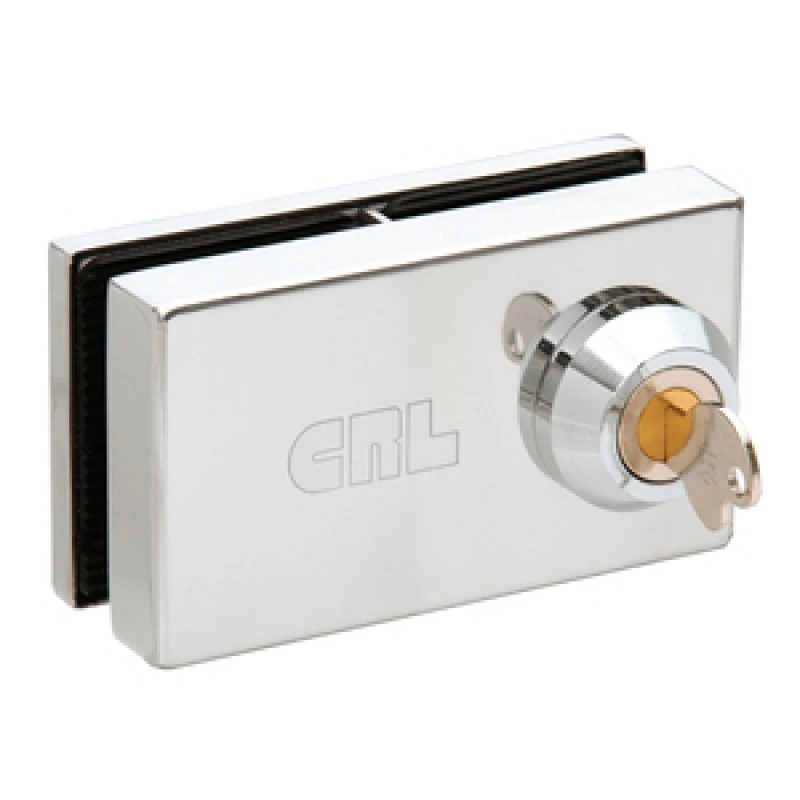 01P38, CRL Deluxe Patch Lock for 3/8" Glass — 01P38 — Polished Chrome