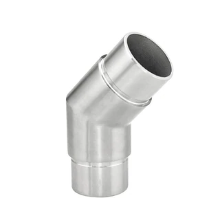 CE135-424, 135° 2-Way Elbow Connector for 1-3/4″ OD Round Tube — CE135-424 — Polished Stainless Steel