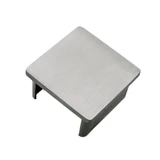 CEC-40X40, End cap for 1 5/8" x 1 5/8" slotted tube, Square — CEC-40X40 — Brushed Stainless Steel