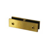 CGTG180, 180 degree Railing clamp, glass to glass — CGTG180 — Brushed Gold