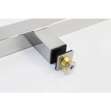 CSQLP Square Ladder Pull, Back-to-Back Entrance Door Handle, Stainless Steel 304 Tube in 1/16" Thickness — CSQLP24-PSS — Polished Stainless Steel — 24"