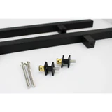 CSQLP Square Ladder Pull, Back-to-Back Entrance Door Handle, Stainless Steel 304 Tube in 1/16" Thickness — CSQLP24-MB — Matte Black — 24"