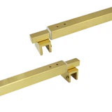 C2862, FRAMELESS SHOWER DOOR, SQUARE FIXED PANEL GLASS TO GLASS SUPPORT BAR — C2862B
