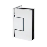 CEL044, Heavy Duty Adjustable Wall Mount offset Plate with Cover Plate Hinge, For 3/8"~1/2" Glass — CEL044CH
