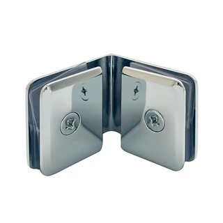 CBGC90 Beveled, 90º Degree Glass to Glass Shower Door Clamp — CBGC90
