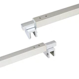 C2862, FRAMELESS SHOWER DOOR, SQUARE FIXED PANEL GLASS TO GLASS SUPPORT BAR — C2862A