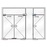 CPH22 Door Top Patch Fitting — CPH22 — Brushed Stainless Steel
