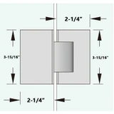 CV1E180, 180 Degree Glass-to-Glass Hinge