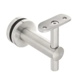 CHBR736, Glass Mount Handrail Bracket for Round Tube — CHBR736 — Brushed Stainless Steel