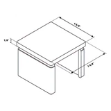 CEC-40X40, End cap for 1 5/8" x 1 5/8" slotted tube, Square