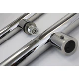 CLP Ladder Style, Back-to-Back Pull Entrance Door Handle, Stainless Steel 304 Tube in 1/16" Thickness — CLP24 — Polished Stainless Steel — CLP24