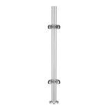 CRPF42, 42" Height Round Post hole Ø 2"(Post Only, Not Include Glass Clamp) — CRPF42L — Polished Stainless Steel — CORNER