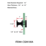 CSDK100A Single-Sided Shower Door Knobs