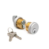 PF215CT, FHC Keyed Cylinder/T-Turn For Use With Patch Lock — PF215CT — Satin Anodized
