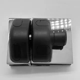 CY12-N, Swimming Pool 180° Glass to Glass Gate Latch, Door Lock With Key, For 3/8"-5/8" Glass Thickness — CY12-N — Polished Stainless Steel