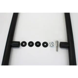 CLP Ladder Style, Back-to-Back Pull Entrance Door Handle, Stainless Steel 304 Tube in 1/16" Thickness — CLP24-MB — Matte Black — CLP24