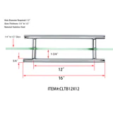 CLTB, Ladder Style Back to Back Pull Handle — CLTB12X12