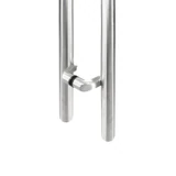 CLPO84-MB, (2-M1), Ø 1 1/4" X84"X72"(CTC), 84" Ladder Pull Handle Back to Back, Offset — CLPO84-PSS — Polished Stainless Steel