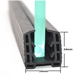 CCRRI-001, Cap Rail Rubber Insert For 1/2"to 9/16" thickness glass (1FT)