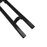 CSQLPO24,1-1/4" X24"X12"(CTC), 24" Square Ladder Pull Handle , Back to Back, Offset — CSQLPO24-MB — Matte black